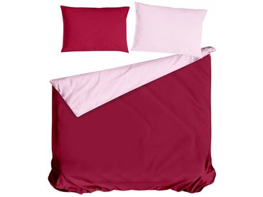 Bierbaum povlečení bavlněný satén 3725 Check Burgundy 140x200/70x90 cm