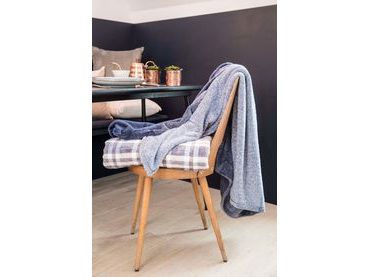 Pléd Mistral Home Flannel printed Navy check modrá 150x200 cm