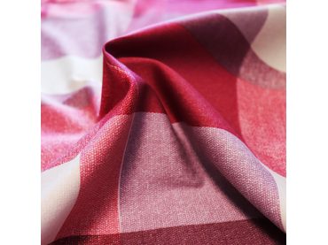 Bierbaum povlečení bavlněný satén 3725 Check Burgundy 140x200/70x90 cm