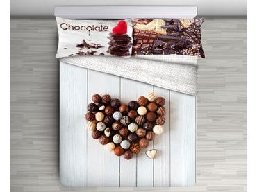 3D talianská obliečka 100% bavlna Cioccolato