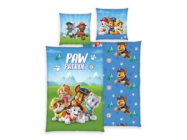 Obliečky Labková patrola 140x200/70x90 cm žiari v tme