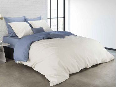 Mistral Home obliečka bavlnený perkál Doubleface sv. modrá/biela