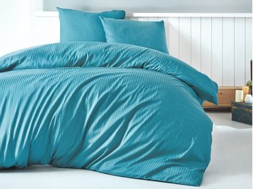 Cottonbox obliečky bavlnený satén Stripe turquise