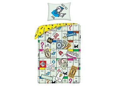 Set obliečky a batoh Monopoly MON1104 140x200/70x90 cm