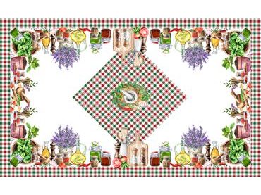 Bavlnený obrus s 3D potlačou Spices
