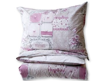 Bierbaum povlečení flanelové 3725 Check Burgundy 140x200/70x90 cm