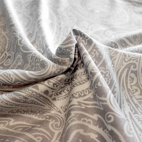 Bierbaum povlečení bavlněný satén 3684 Paisley Grey