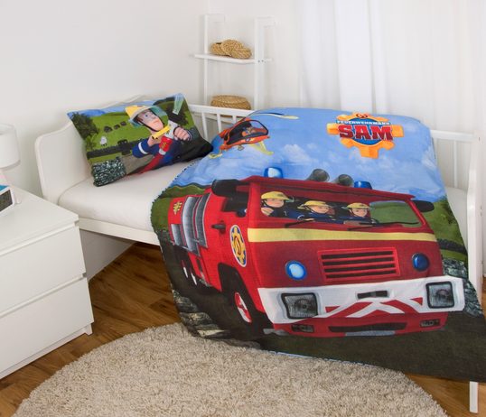 Povlečení pro miminka Požárník Sam 100x135/40x60cm