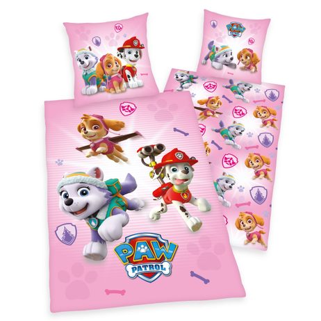 Povlečení Tlapková patrola 140x200/70x90cm růžová