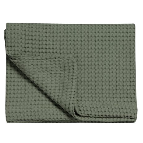 Vandyck Luxusní přehoz na postel Home Piqué waffle Earth green