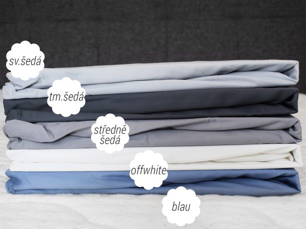 Bierbaum saténové prostěradlo Grau - světle šedá