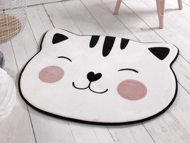TODAY KIDS tvarovaný dětský koberec / podložka Cat 70x80 cm
