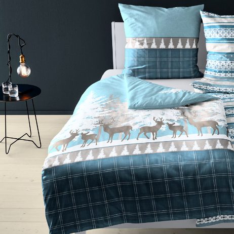 Bierbaum povlečení flanelové 3742 Deers 140x200/70x90 cm