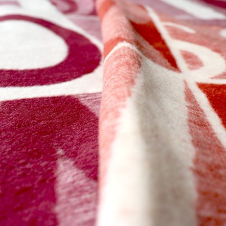 Pléd s.Oliver Jacquard červená-béžová 150x200 cm