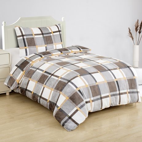 Homeville obliečky mikroplyš Káro 140x200/70x90 cm