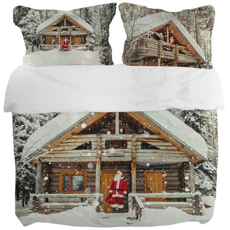 3D Italské povlečení 100% bavlna Santa