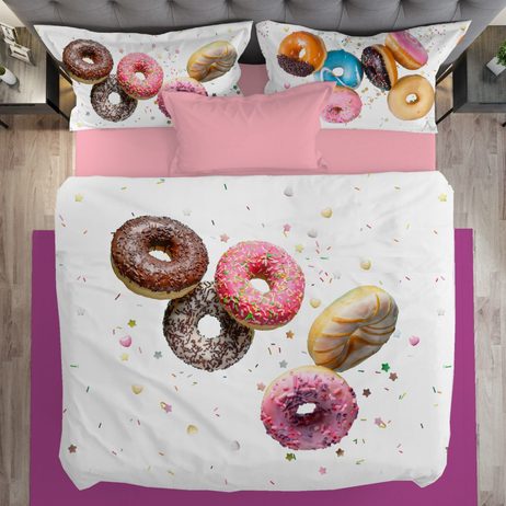 3D talianská obliečka 100% bavlna Donuts