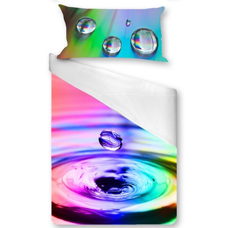 3D Italské povlečení 100% bavlna Water rainbow