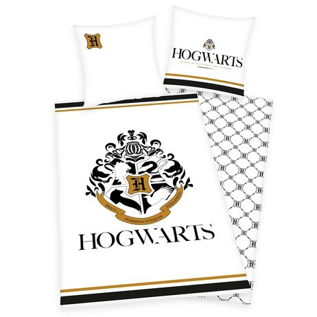 Obliečky Harry Potter Hogwarts so zlatou potlačou 140x200/70x90cm