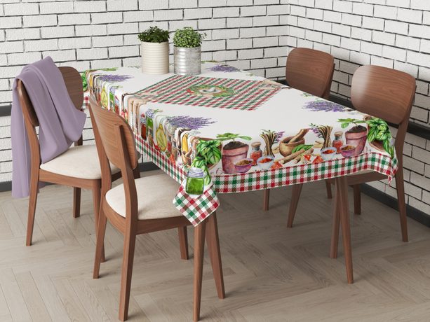 Bavlněný ubrus s 3D tiskem Spices