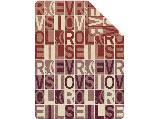 Pléd s.Oliver Jacquard červená-béžová 150x200 cm