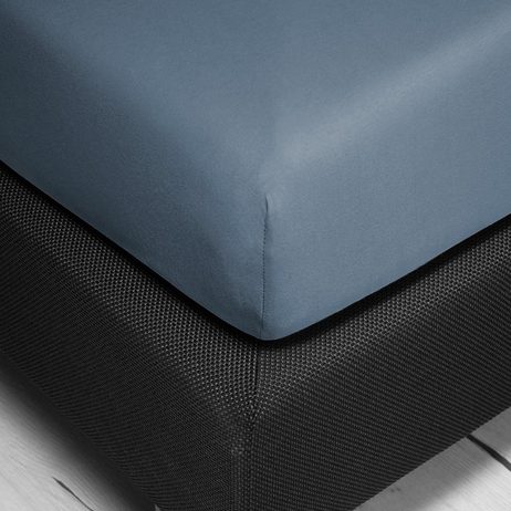 Bierbaum jersey prostěradlo šedomodrá