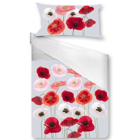 3D italské povlečení 100% bavlna Poppies