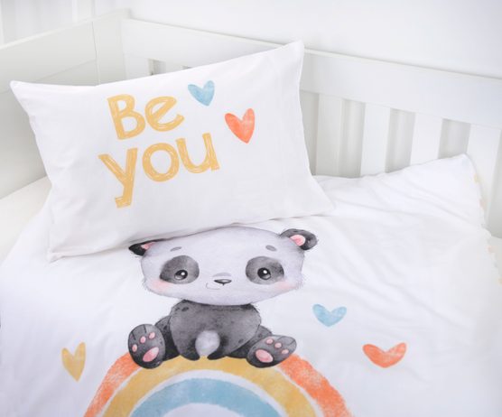 Povlečení pro miminka Rainbow Panda 100x135/40x60cm