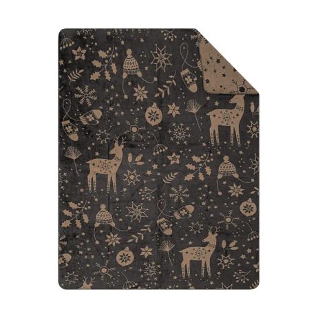 IBENA akrylový pléd Appenzell 150x200 cm so zimným motívovm