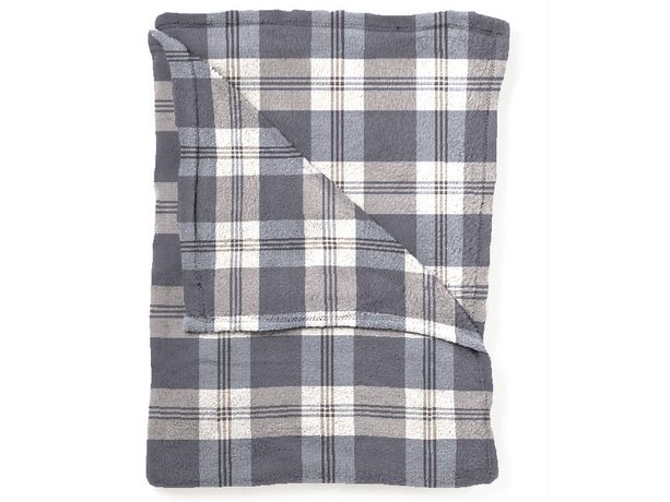 Pléd Mistral Home Flannel printed Navy check modrá 150x200 cm