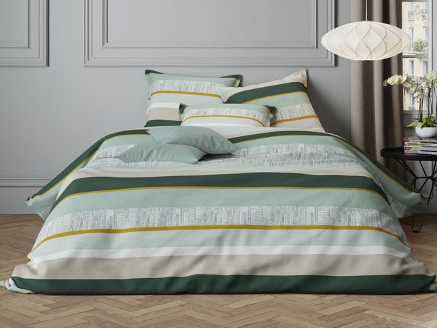 Mistral Home obliečka bavlnený satén Crass Stripe Celadon