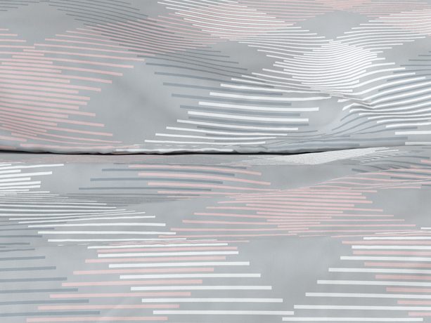 Mistral Home obliečky bavlnený satén Mist Check Grey-Pink