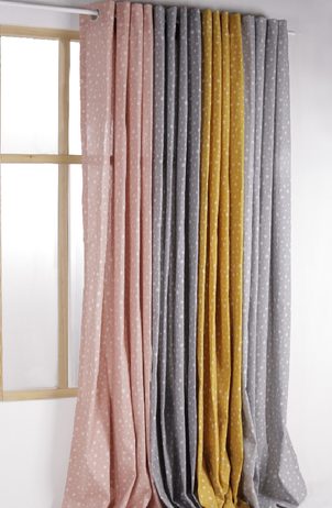 TODAY KIDS dekorační závěs s oky 140x240 cm - ocre