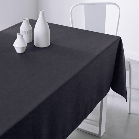 TODAY obrus Essential 100% polyester Fusain - tm. sivá