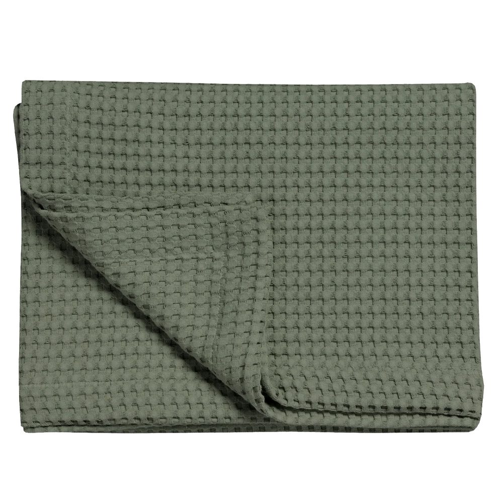 Vandyck Luxusný prehoz na posteľ Home Piqué waffle Earth green - 270x250 cm