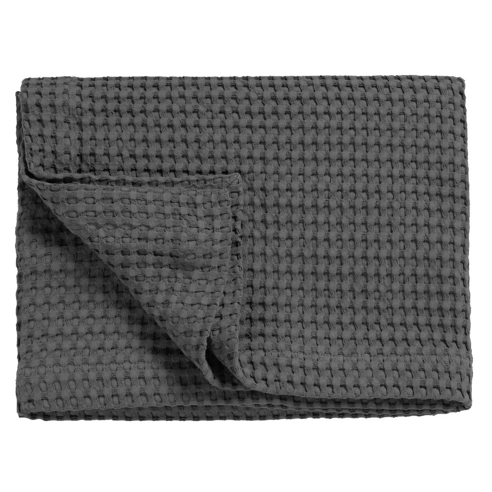 E-shop Vandyck Luxusný prehoz na postel' Home Piqué waffle Off black - 160x250 cm