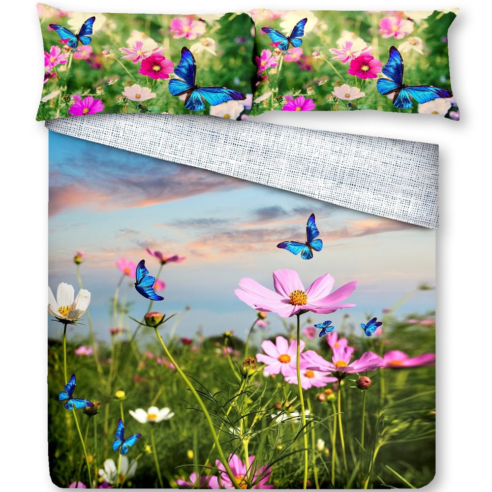 Gipetex Natural Dream 3D talianská obliečka 100% bavlna Garden - 220x200 / 2x70x90 cm