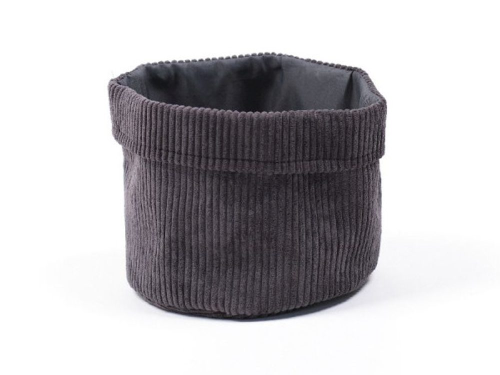 TODAY textilný košík Ø 21x17 cm Cozy Fusain Round
