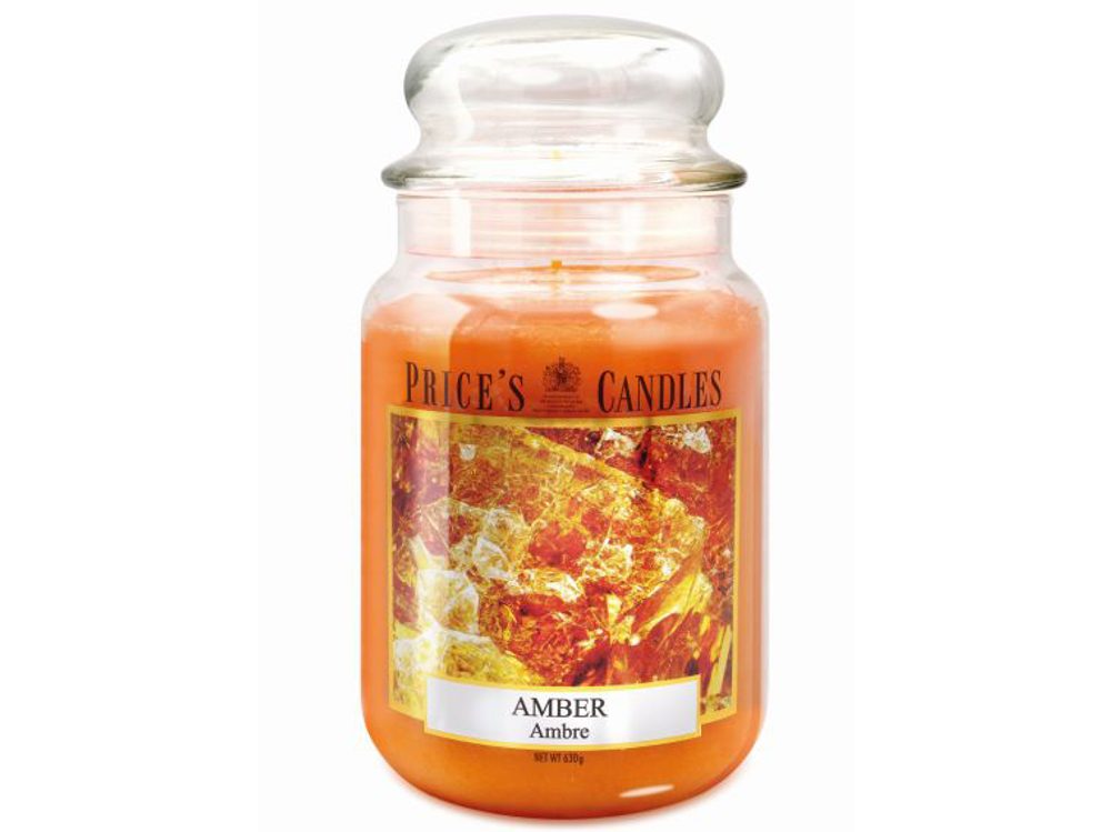 PRICE´S MAXI sviečka v skle Amber - horenie 150h