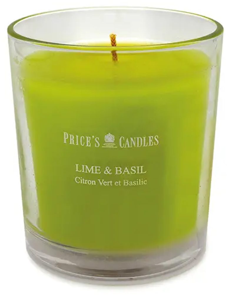 Price´s FRAGRANCE vonná sviečka v skle Limetka & Bazalka - horenie 45h