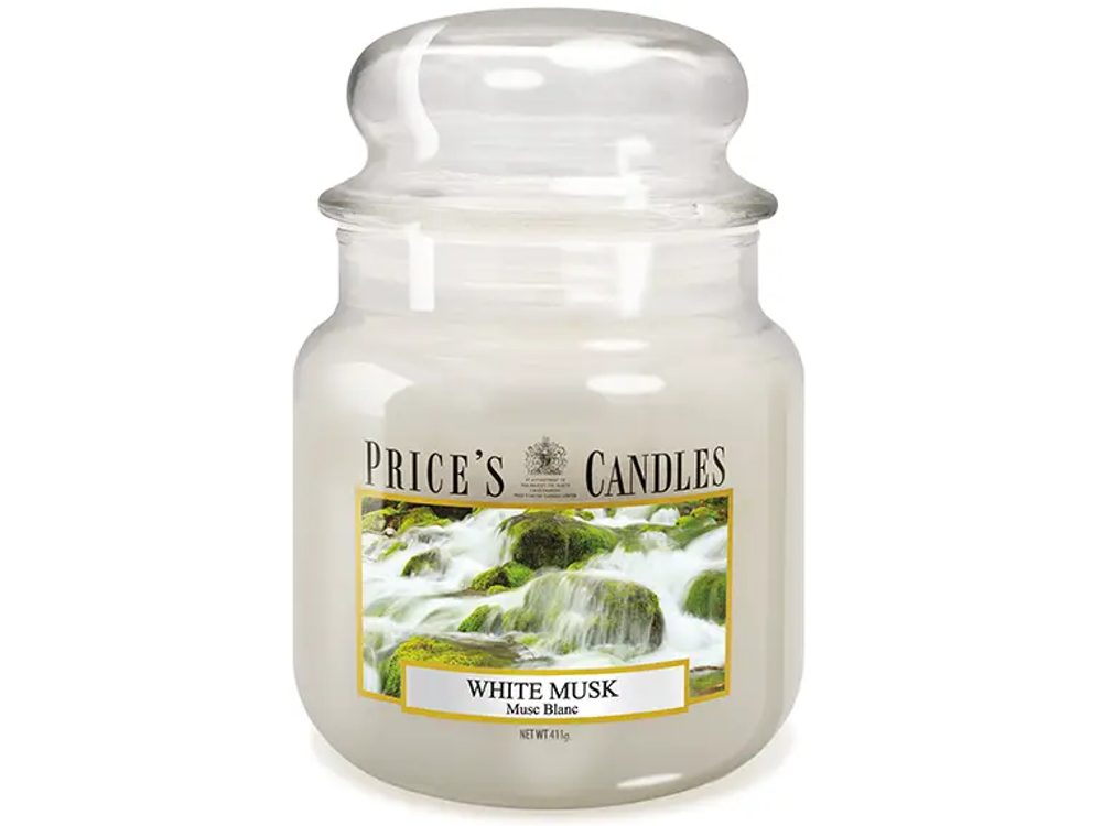 PRICE´S MIDI sviečka v skle White Musk - horenie 90h