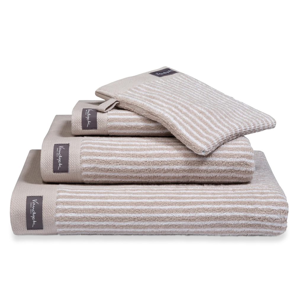 Vandyck uterák Home Petit Ligne White/Stone - 70x140 cm
