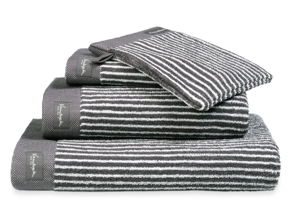 Vandyck uterák Home Petit Ligne Off Black - 30x50 cm
