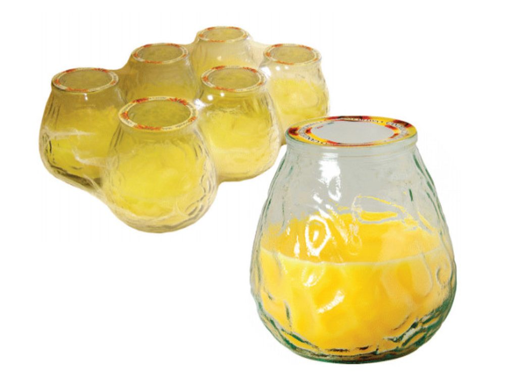Petali Citronella vonná sviečka ve skle 6 ks - horenie 6x40h