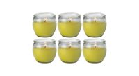 Citronella vonná svíčka ve skle 6ks - hoření 25h