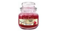 PRICE´S MINI vianočná sviečka ve skle Merry & Bright - horenie 30h