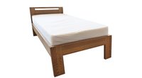 Dubová postel Mono Klasik 4 cm masiv rustik - olej Dark Oak