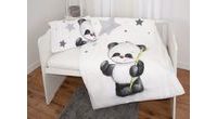 Flanelové obliečky pre bábätká Panda a hviezdičky 100x135/40x60cm