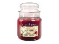 PRICE´S MIDI vianočná sviečka ve skle Merry & Bright - horenie 90h