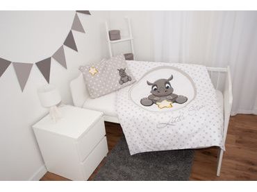 Flanelové obliečky pre bábätká Dinos 100x135/40x60cm